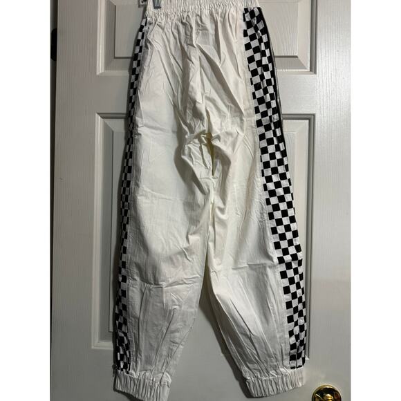 12th Tribe Full Speed White Checkered Joggers Size S/M - Picture 3 of 6